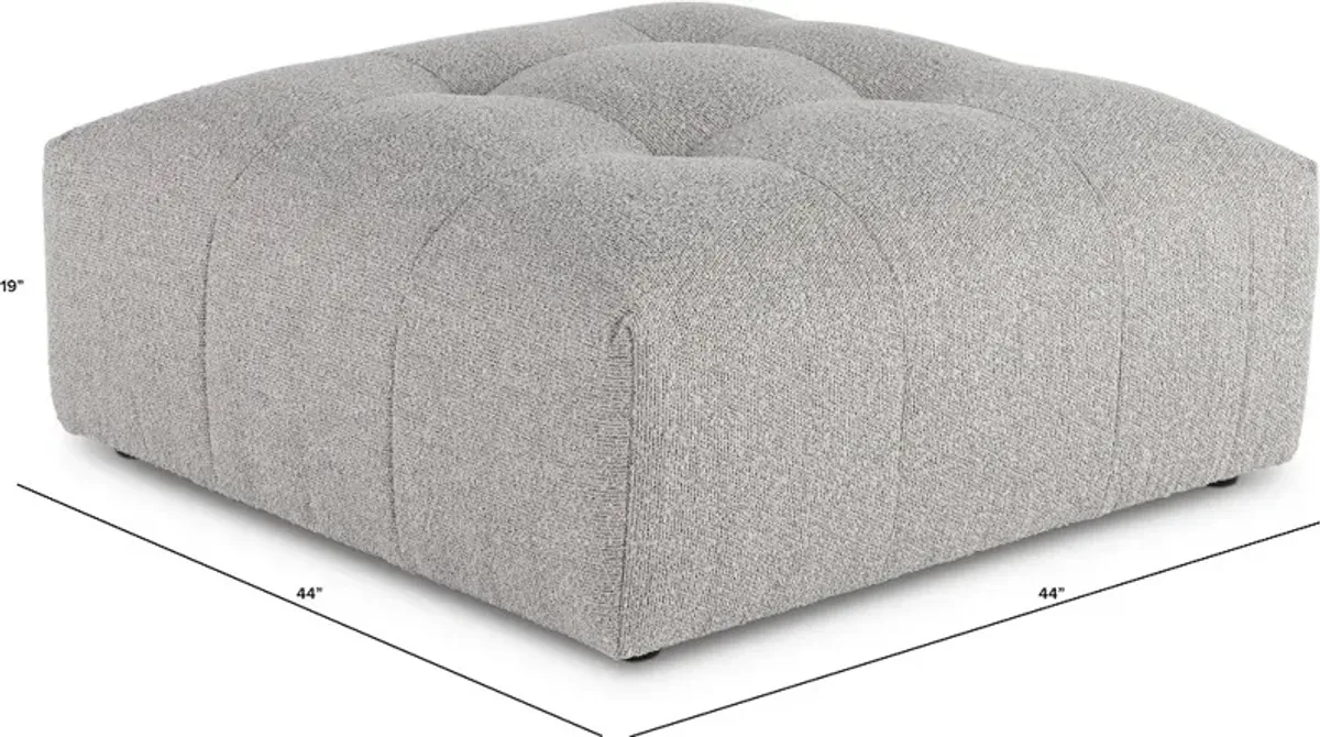 Preston Gray Modular Ottoman