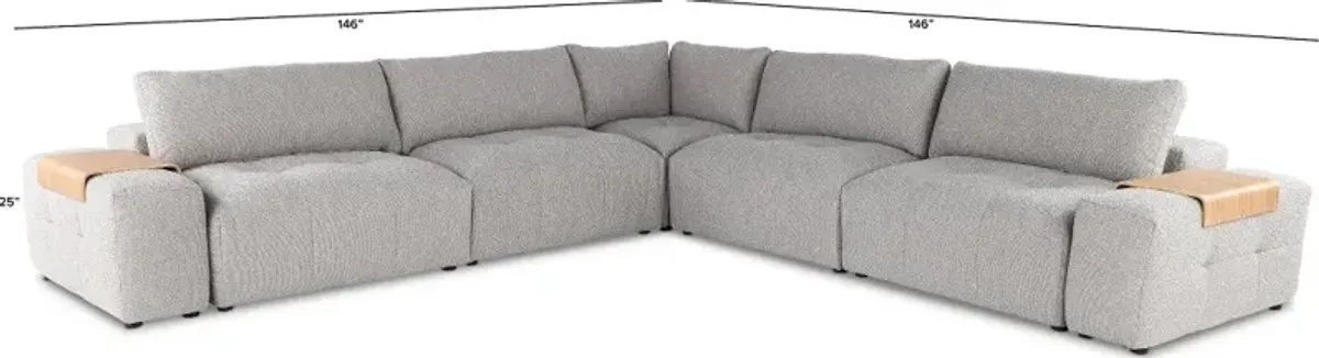 Preston Gray Modular 7 Piece Sectional