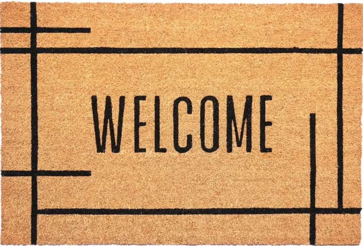 Modern Natural Welcome Doormat