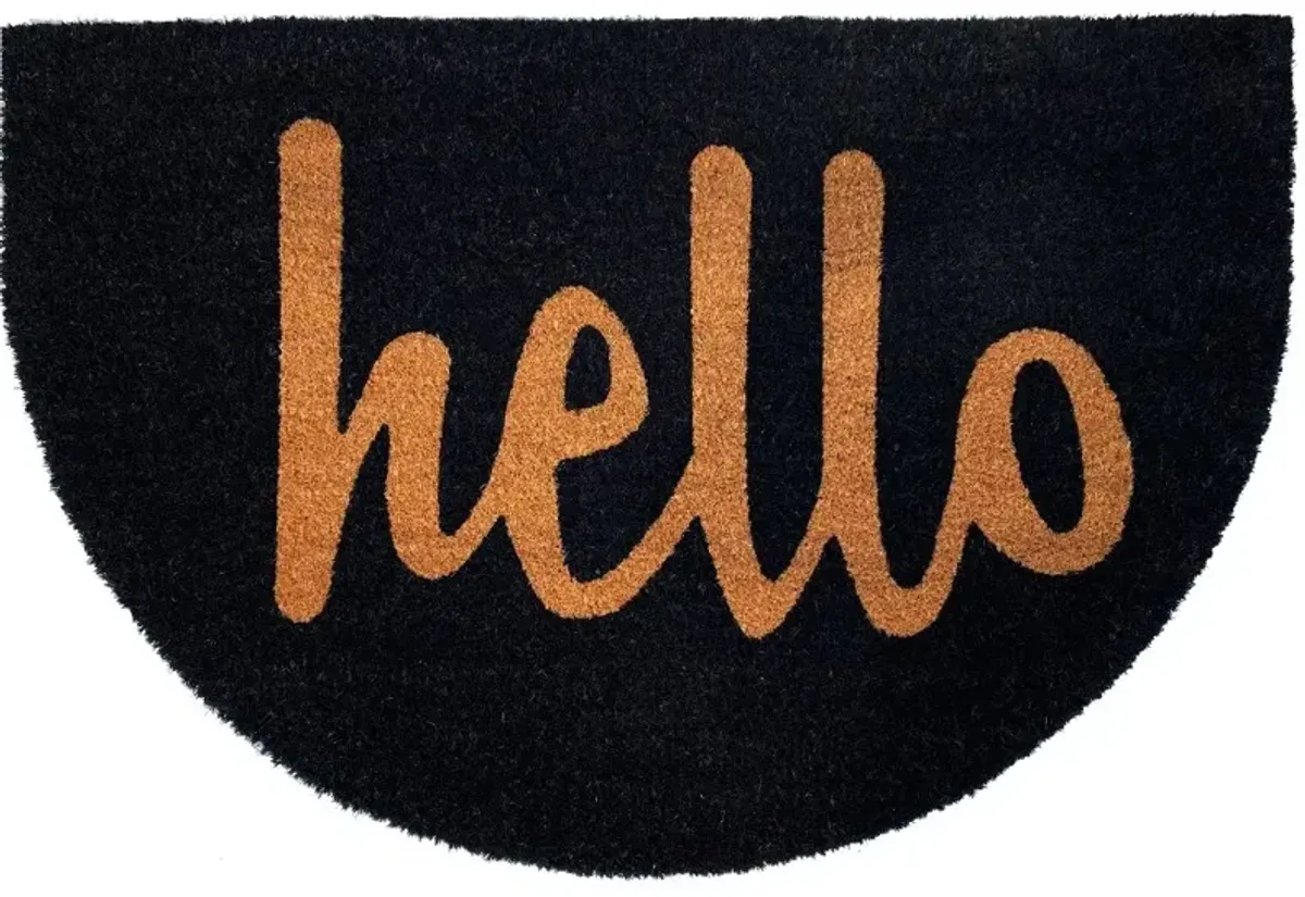 Arch Black Hello Doormat