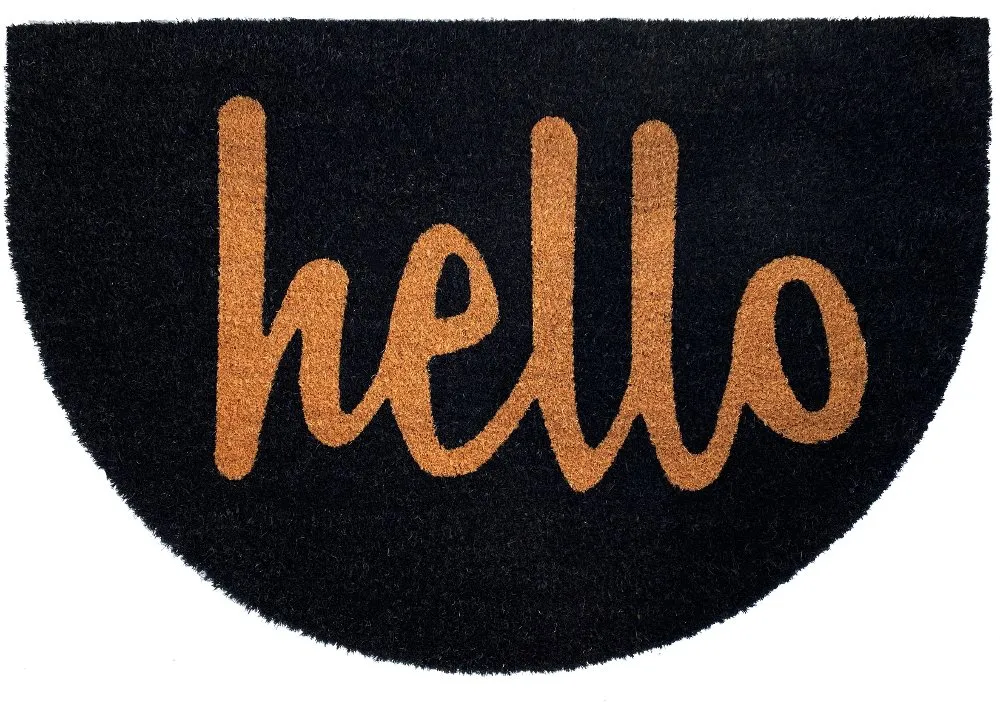 Arch Black Hello Doormat