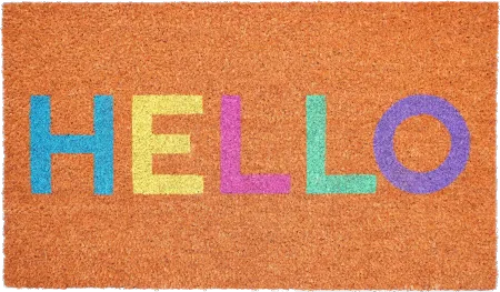 Pastel Hello Doormat