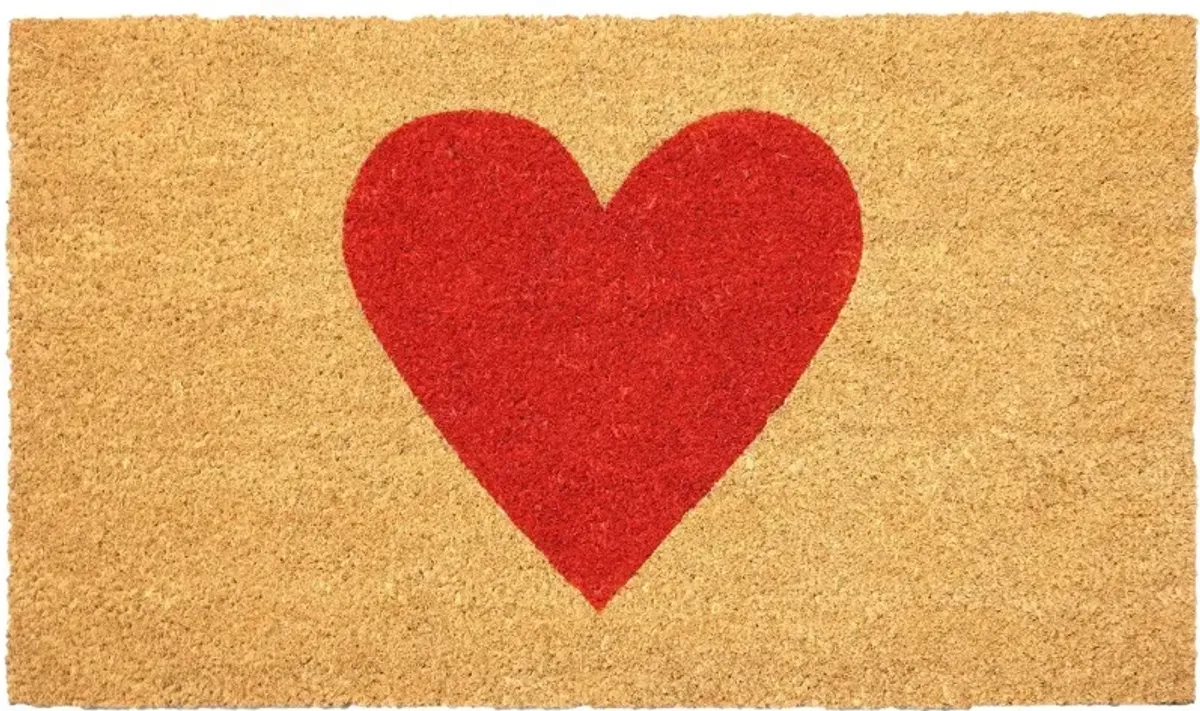 Red Heart Doormat