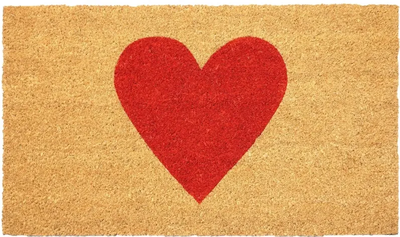 Red Heart Doormat