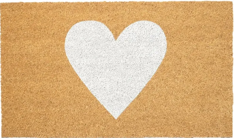 White Heart Doormat