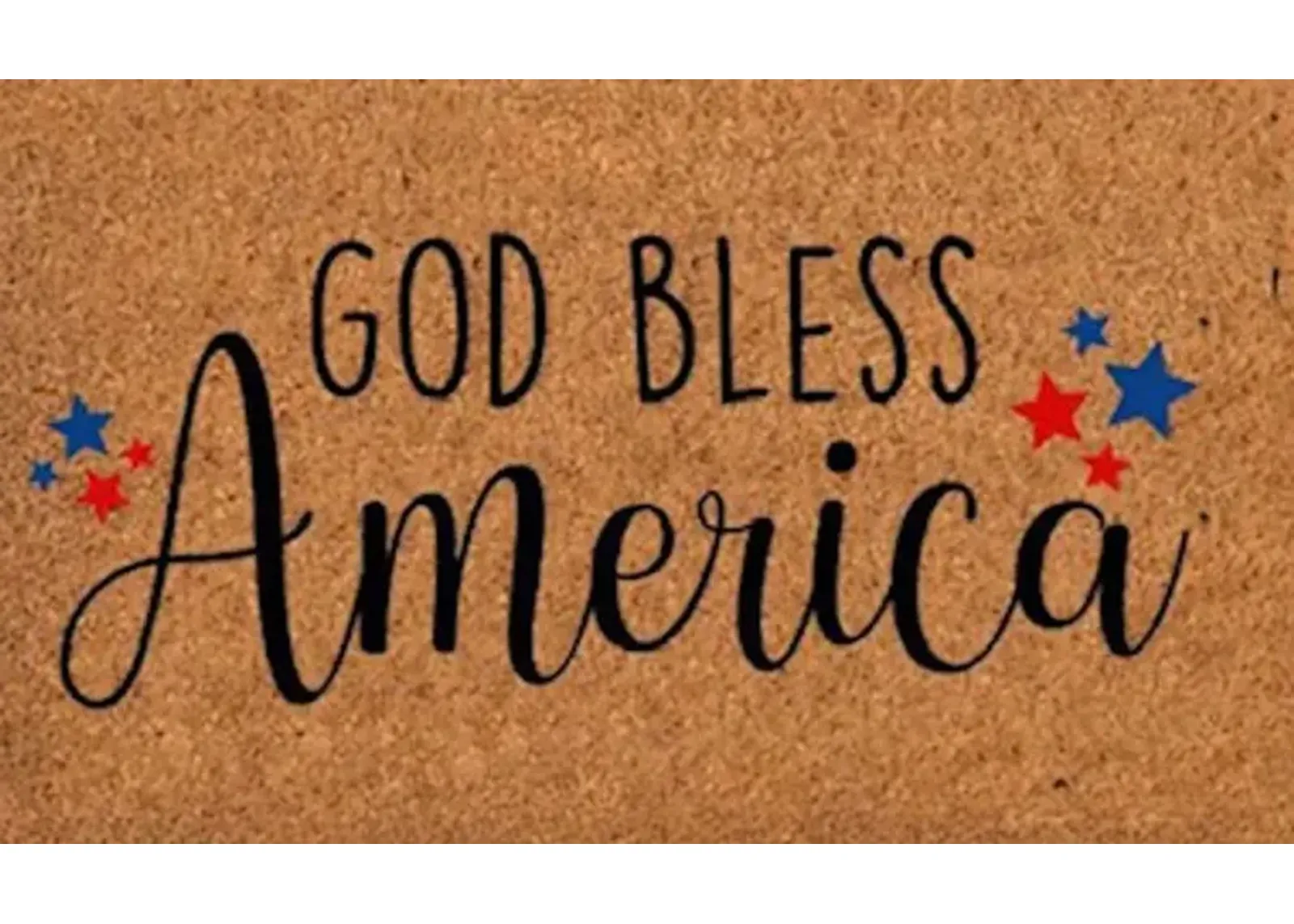 God Bless America Doormat