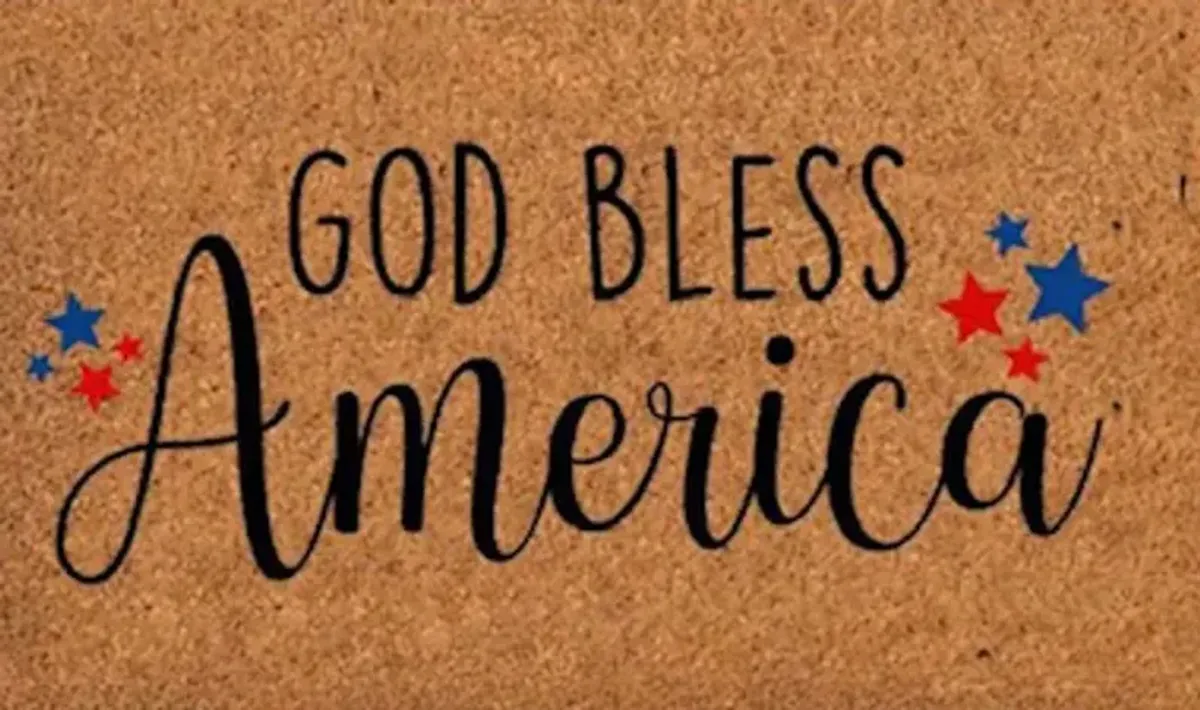 God Bless America Doormat