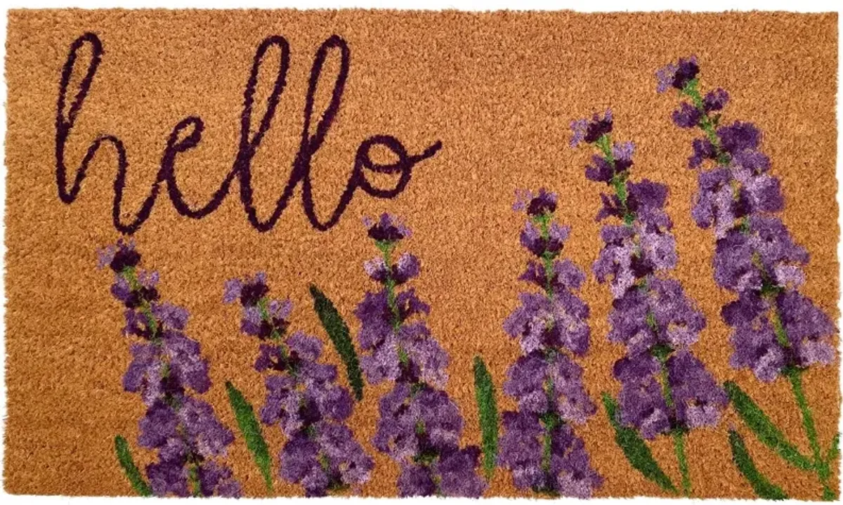 Lavender Hello Doormat