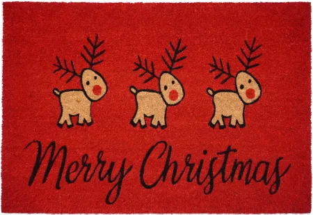 Merry Christmas Deer Doormat