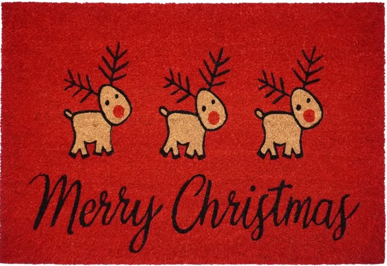 Merry Christmas Deer Doormat