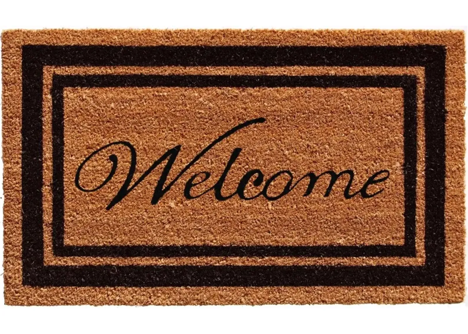 Black Border Welcome Doormat