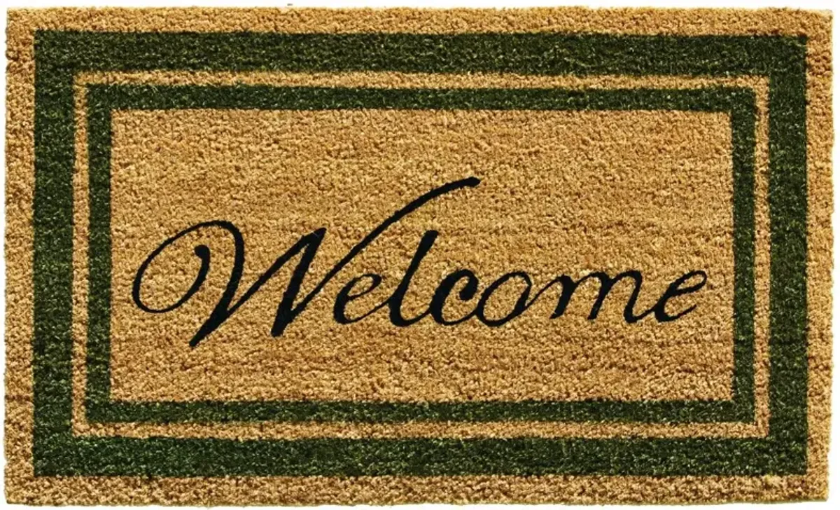 Sage Border Welcome Doormat