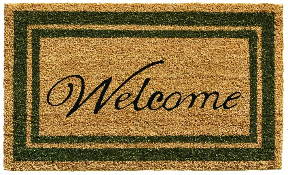 Sage Border Welcome Doormat