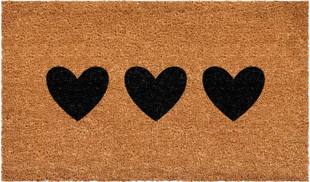 Trio Hearts Doormat