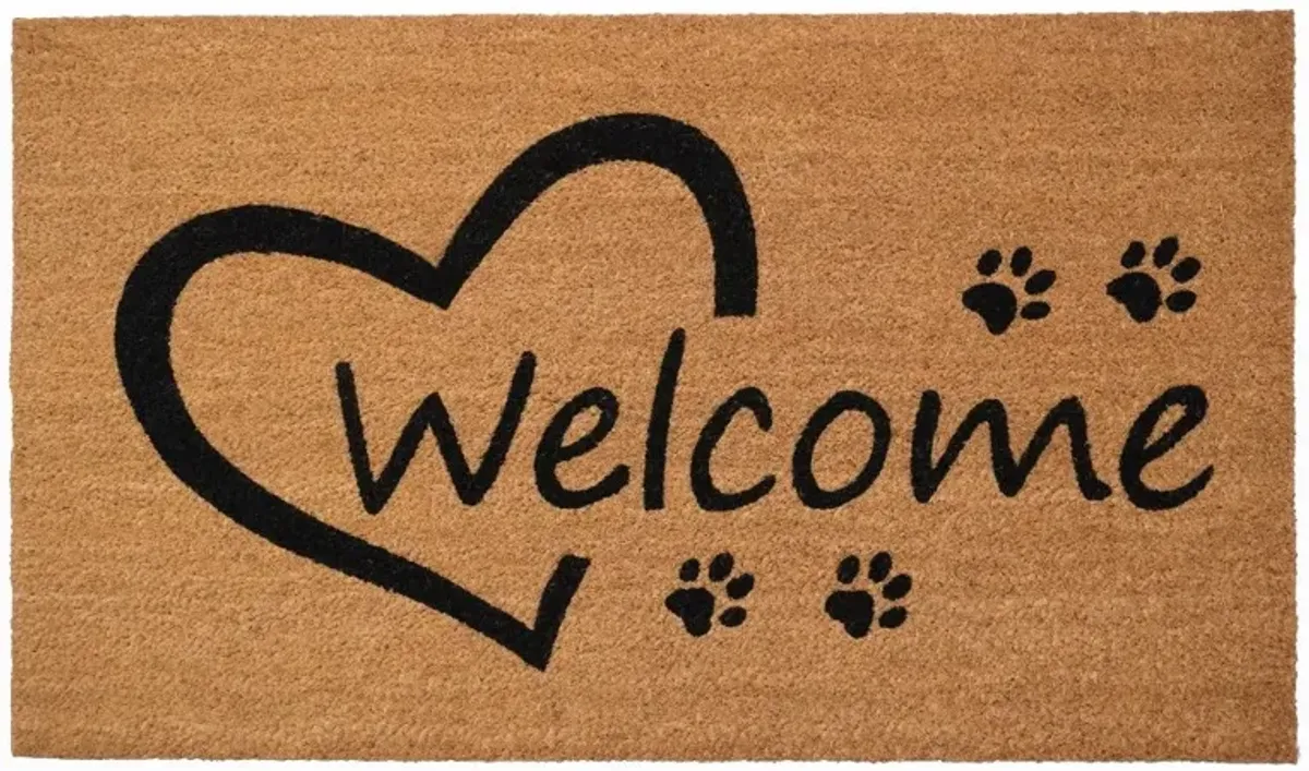 Open Heart Paws Doormat