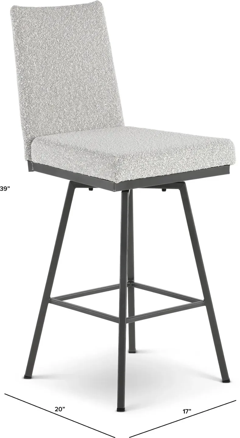 Linea Gray Swivel Counter Height Stool