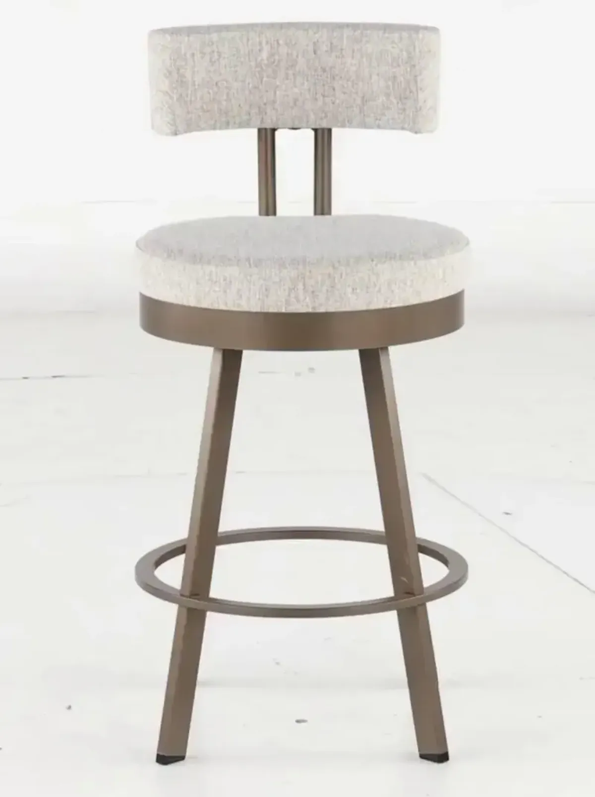 Barry Brown and Bronze Swivel Counter Height Stool