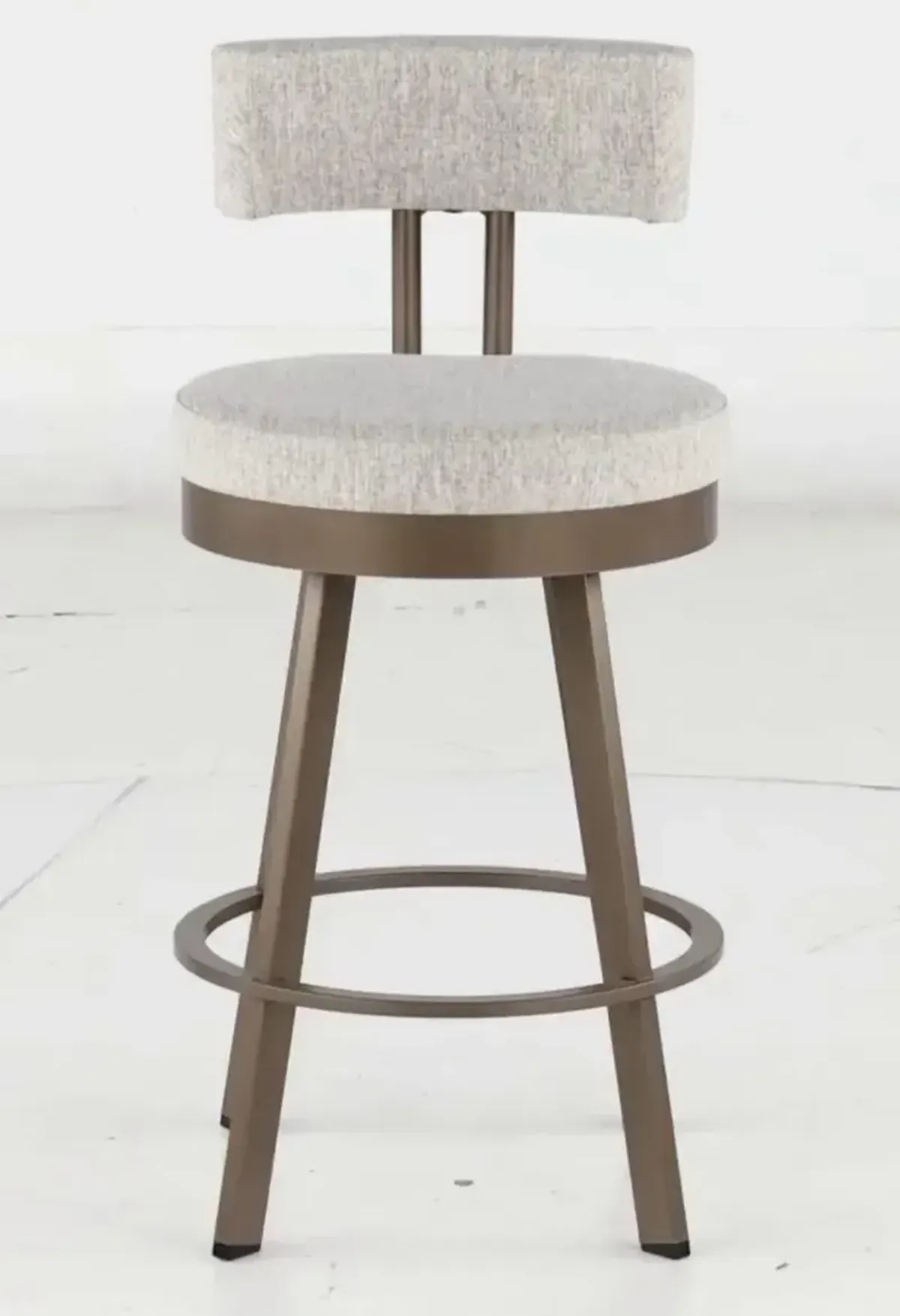 Barry Brown and Bronze Swivel Counter Height Stool