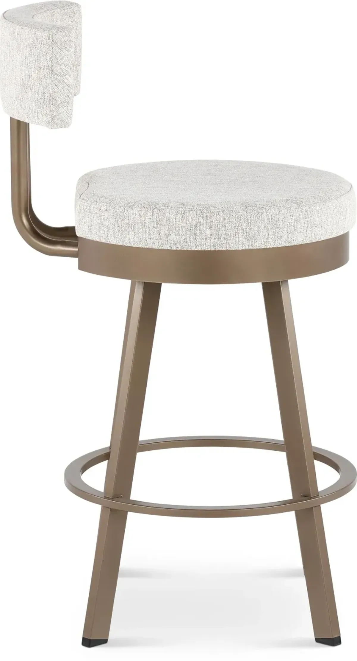 Barry Brown and Bronze Swivel Counter Height Stool