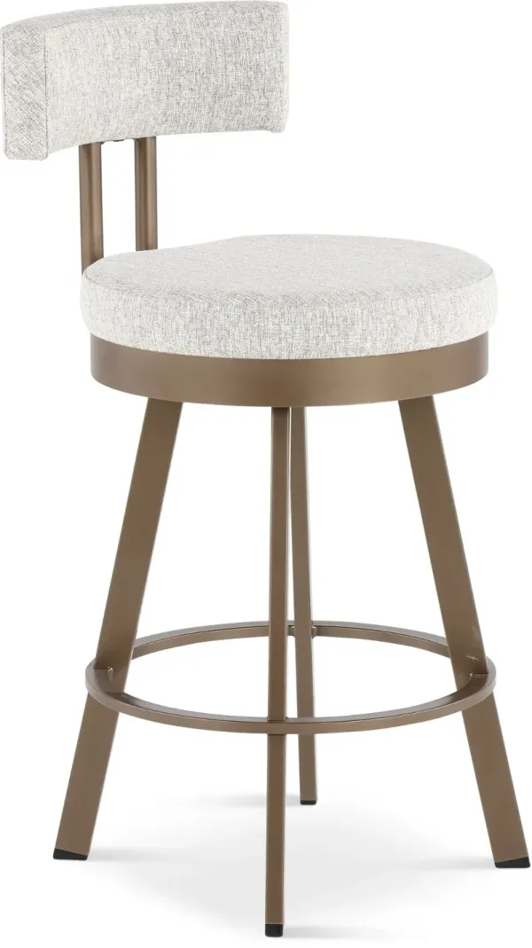Barry Brown and Bronze Swivel Counter Height Stool