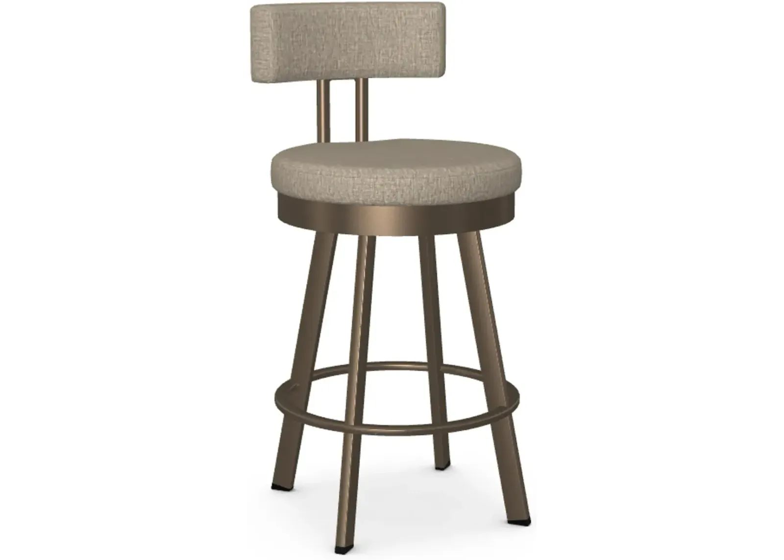 Barry Brown and Bronze Swivel Counter Height Stool