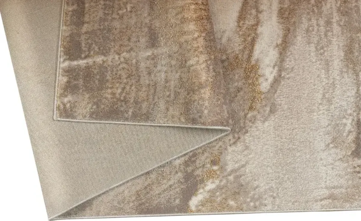 Paris 5 x 8 Beige Brown Area Rug