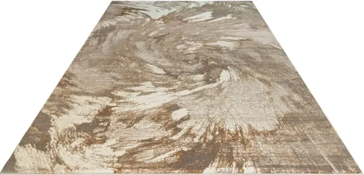 Paris 5 x 8 Beige Brown Area Rug