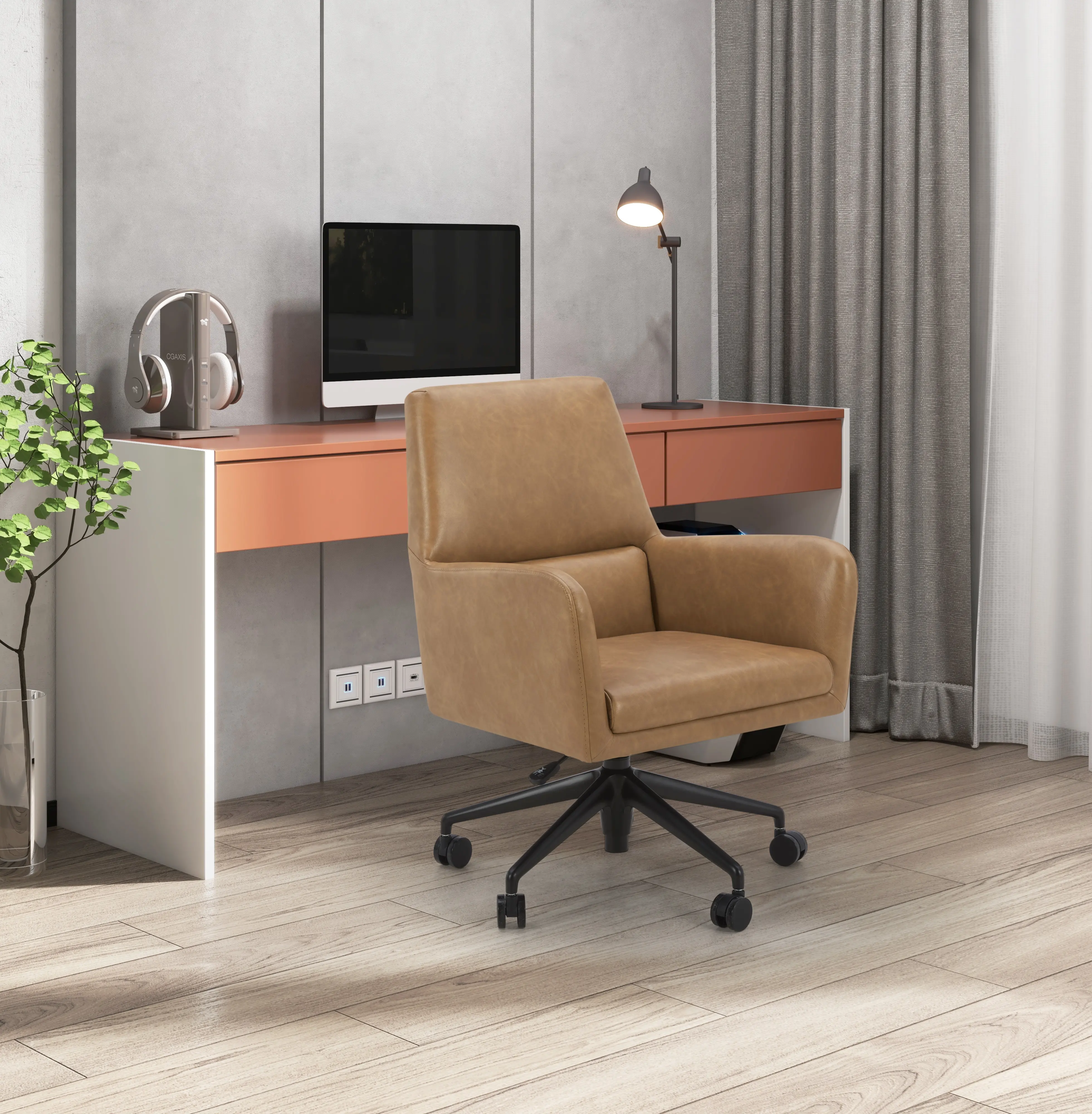 Copley Camel Caster Office Chair