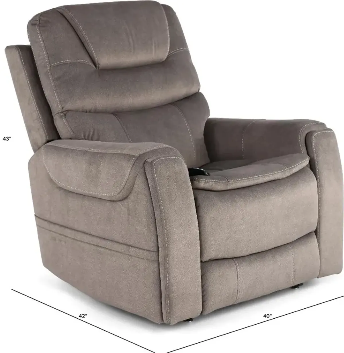 Arula Elephant Gray Power Lift Recliner