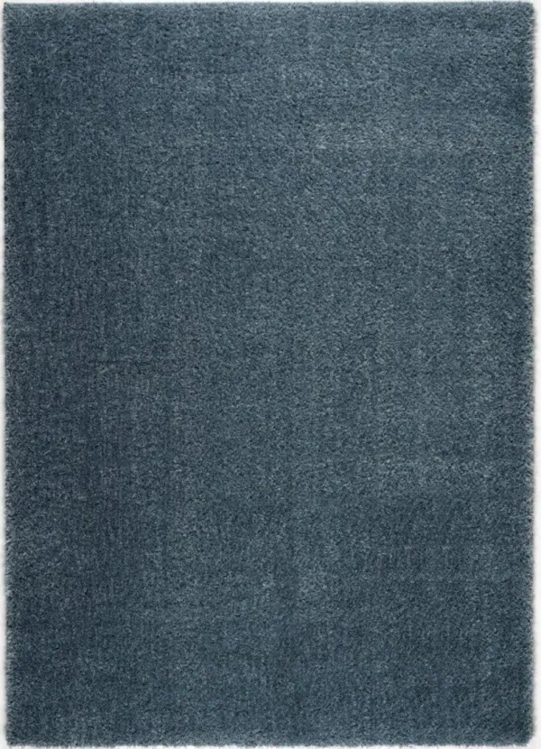 Anakara 5 x 7 Fluffy Blue Area Rug