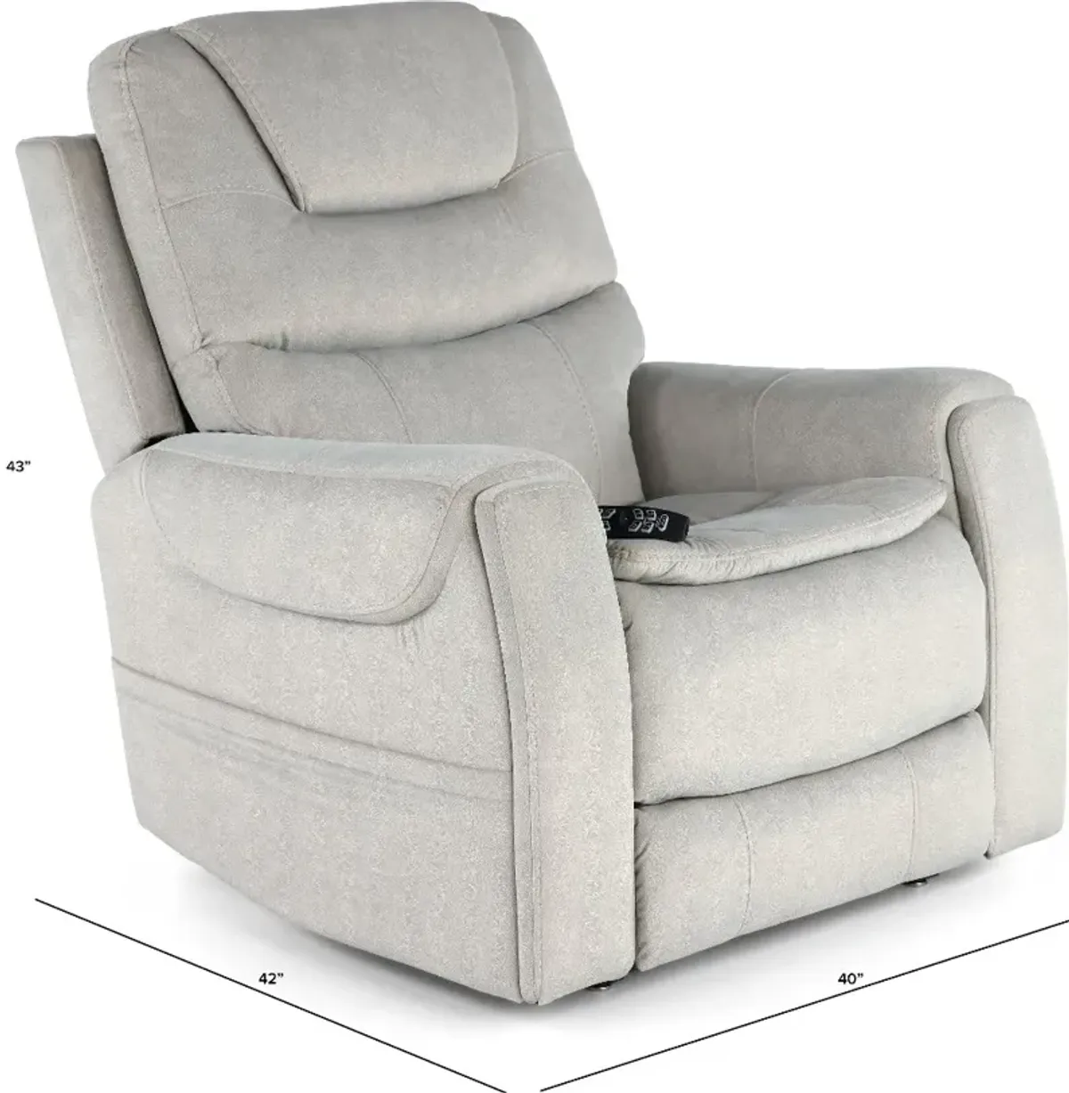 Arula Dove Gray Power Lift Recliner