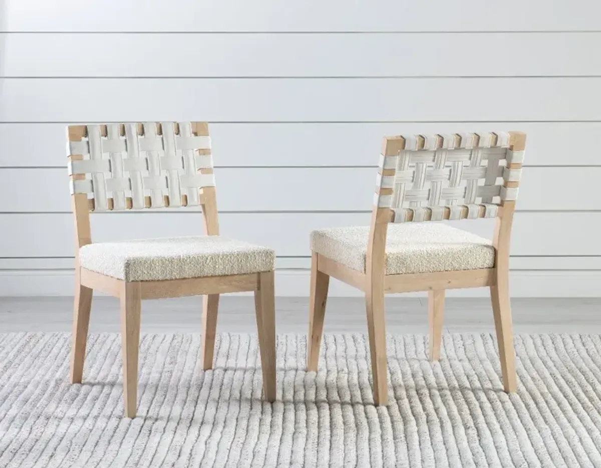 Biscayne Natural Pearl and Linen Dining Chair