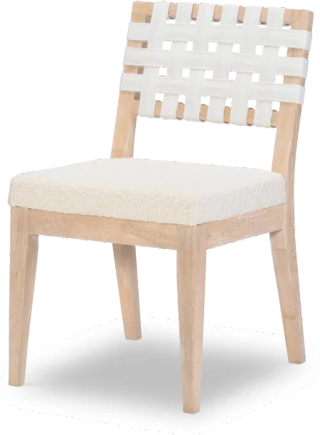 Biscayne Natural Pearl and Linen Dining Chair