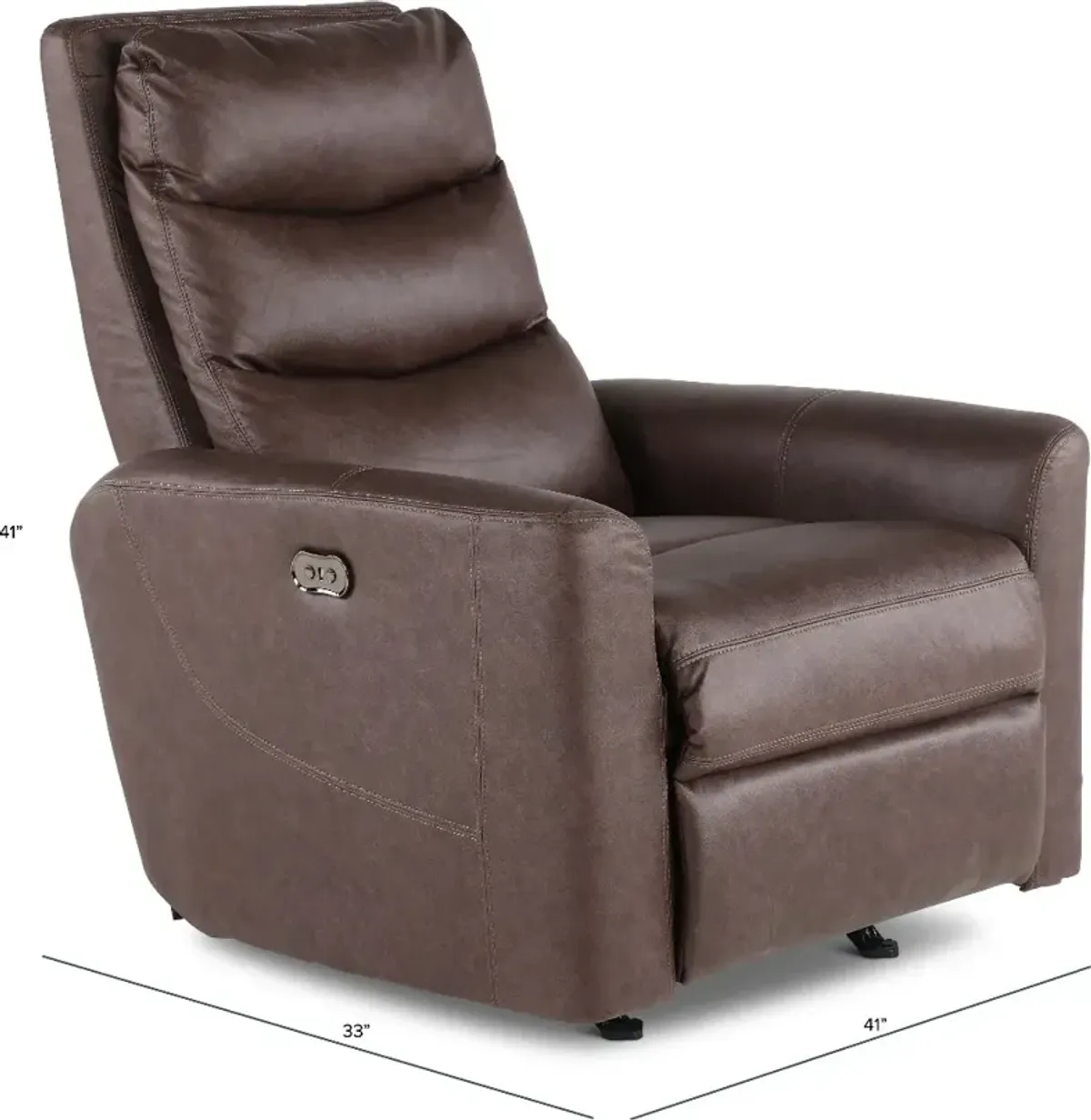 Jet Brown Power Rocker Recliner