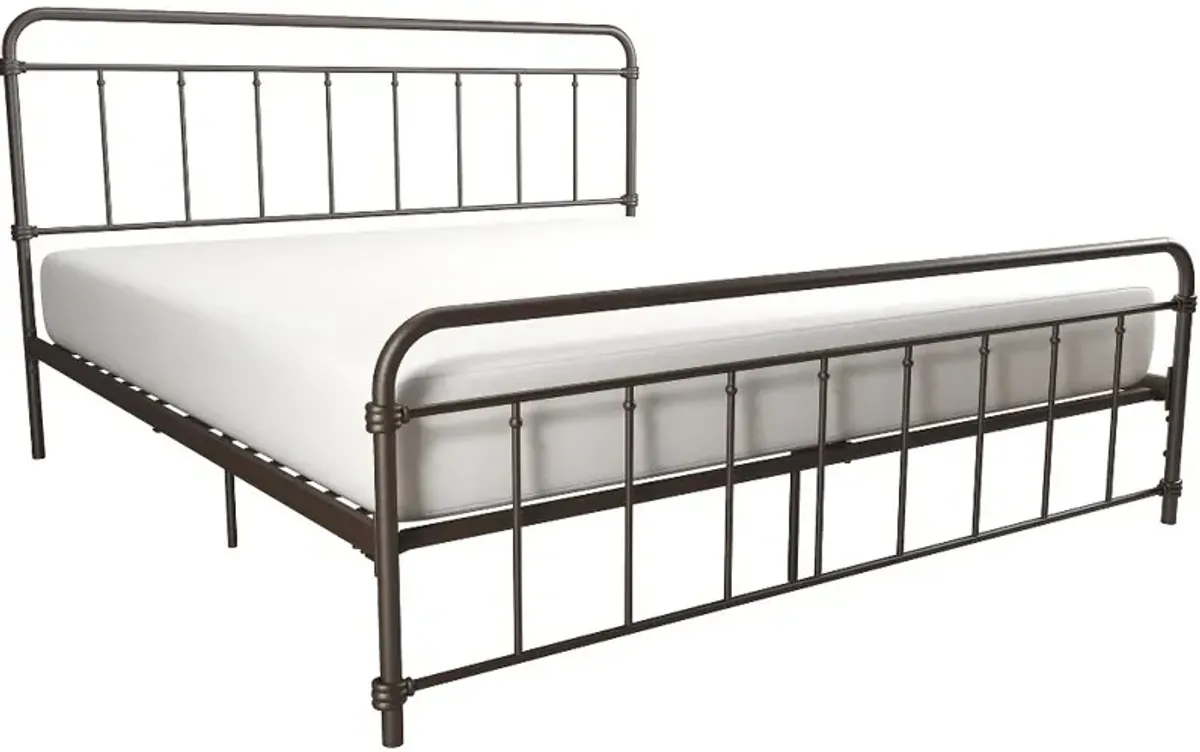 Wallace Bronze Metal King Platform Bed