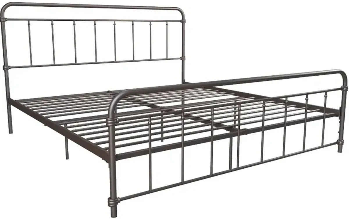 Wallace Bronze Metal King Platform Bed