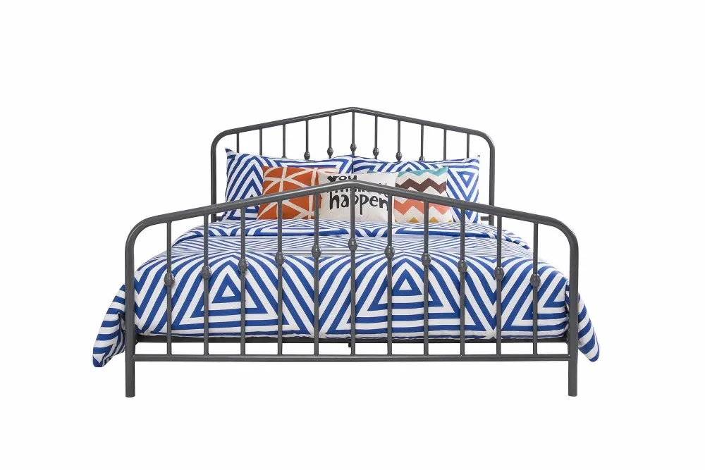 Bushwick Gray Queen Metal Platform Bed