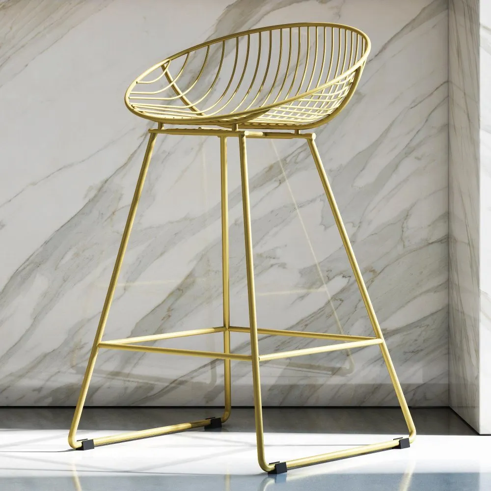 Ellis Brass Metal Counter Height Stool