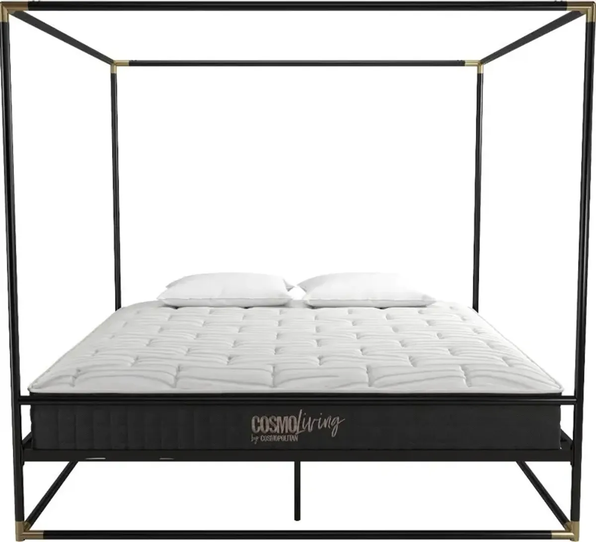 Celeste Canopy Black and Gold King Canopy Bed