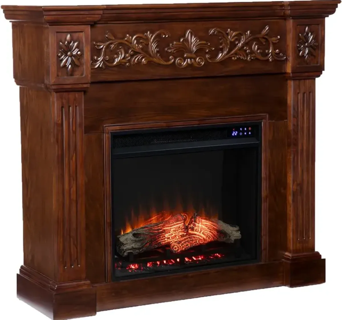 Calvert Brown Touch Screen Electric Fireplace