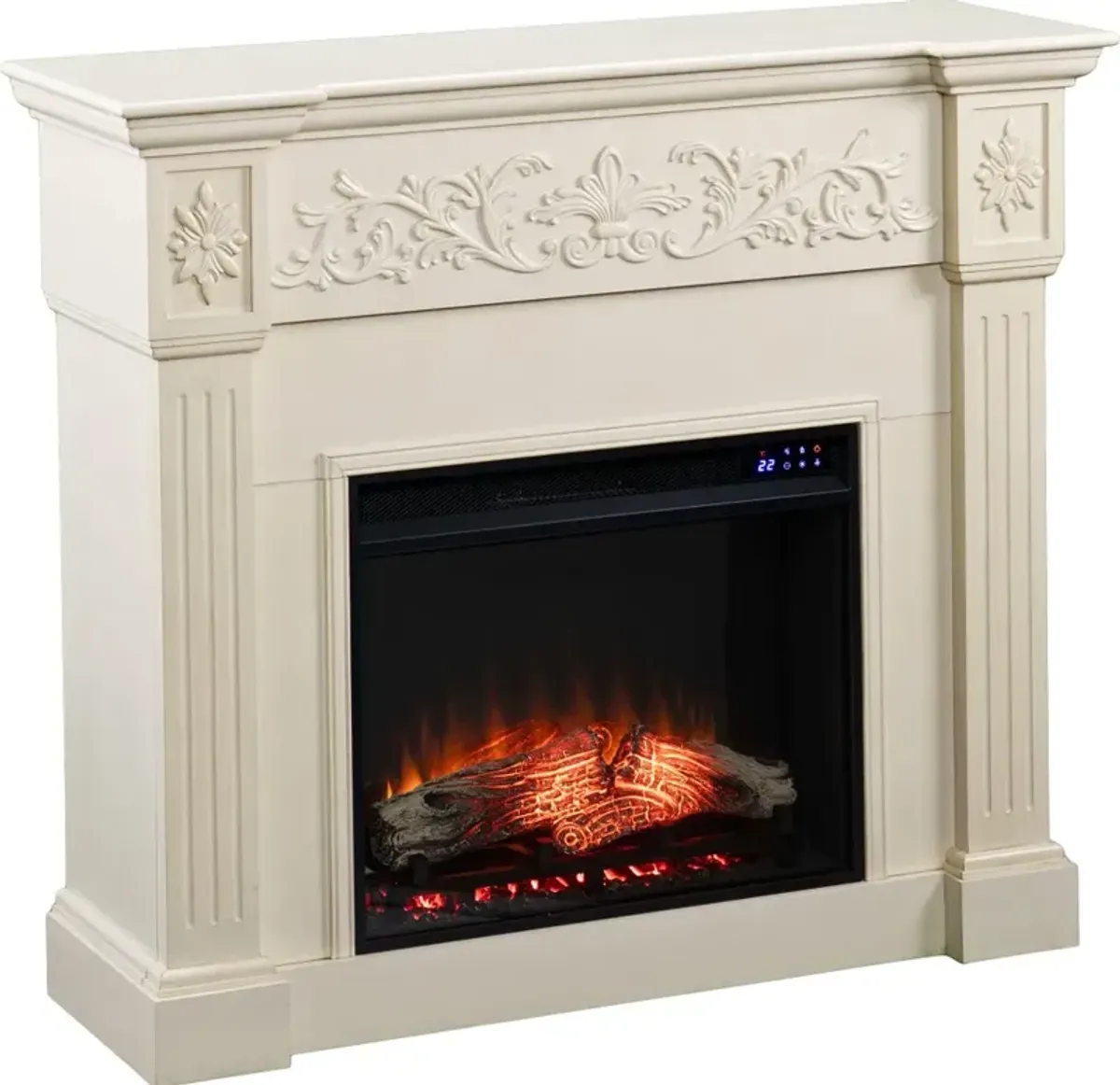 Calvert Ivory Touch Screen Electric Fireplace