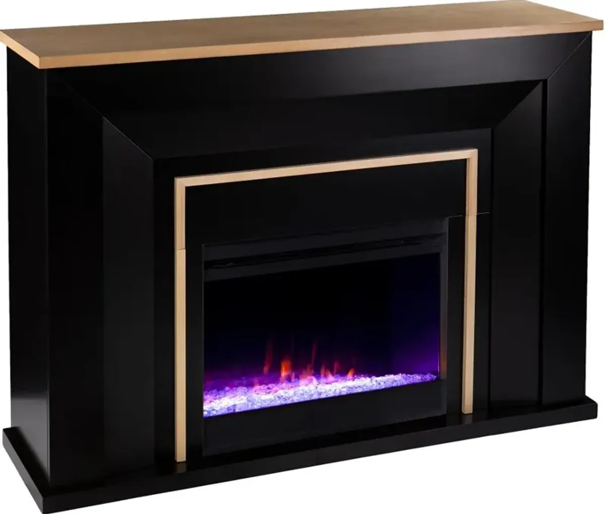 Cardington Black Color Changing Fireplace