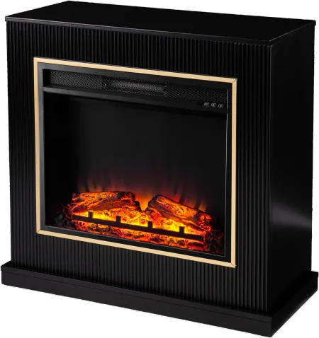 Crittenly Black Electric Fireplace