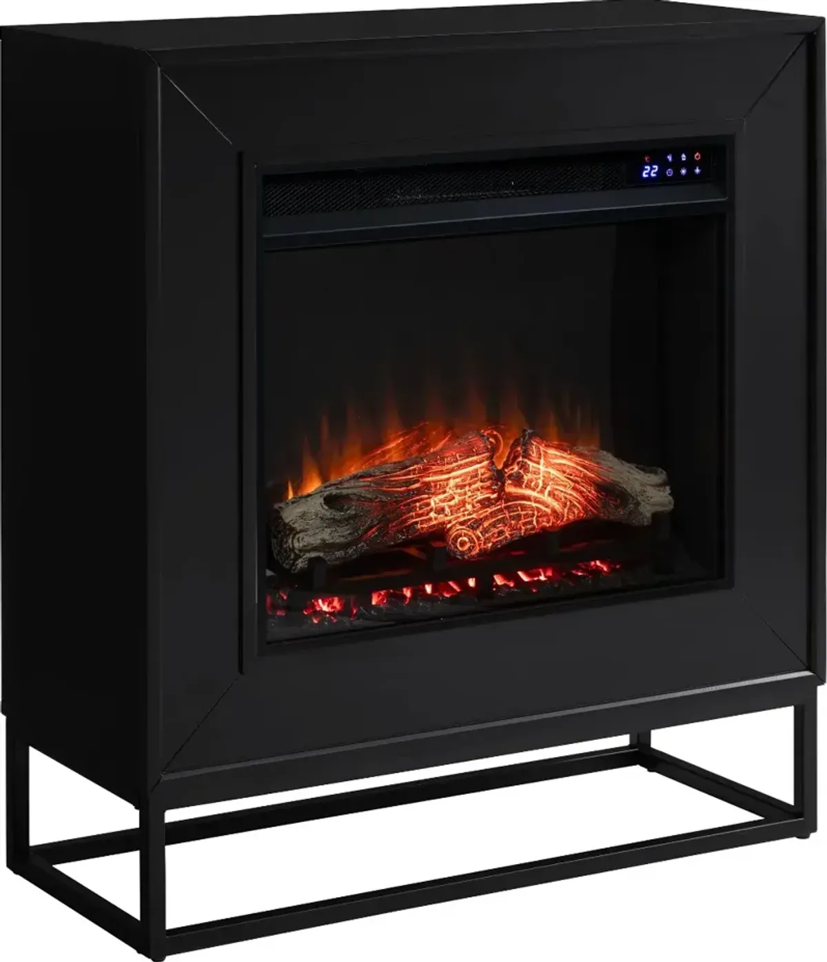 Frescan Black Touch Screen Electric Fireplace