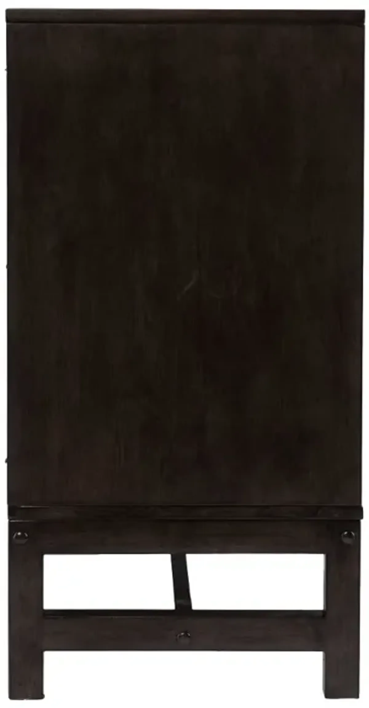 Lannington Brown and Silver Electric Fireplace Mantel