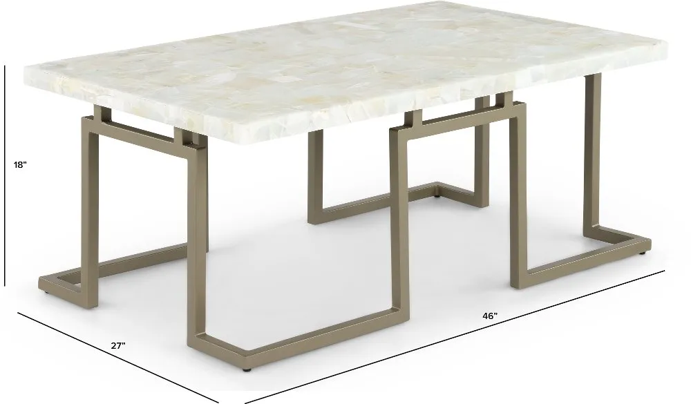 Manhattan Onyx and Gold Coffee Table