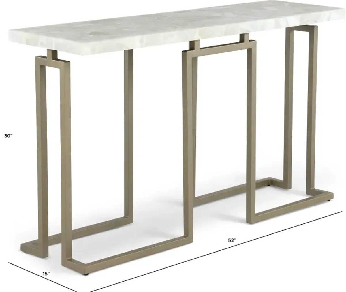 Manhattan Onyx and Gold Sofa Table