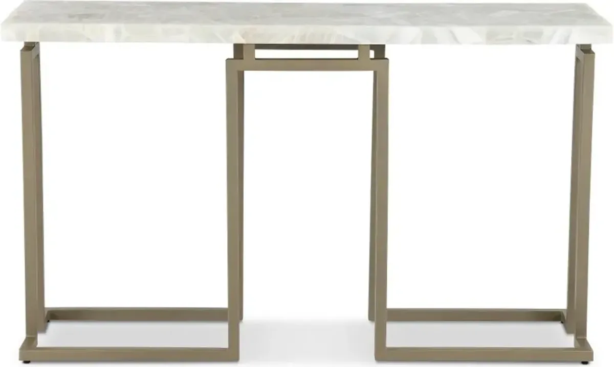 Manhattan Onyx and Gold Sofa Table