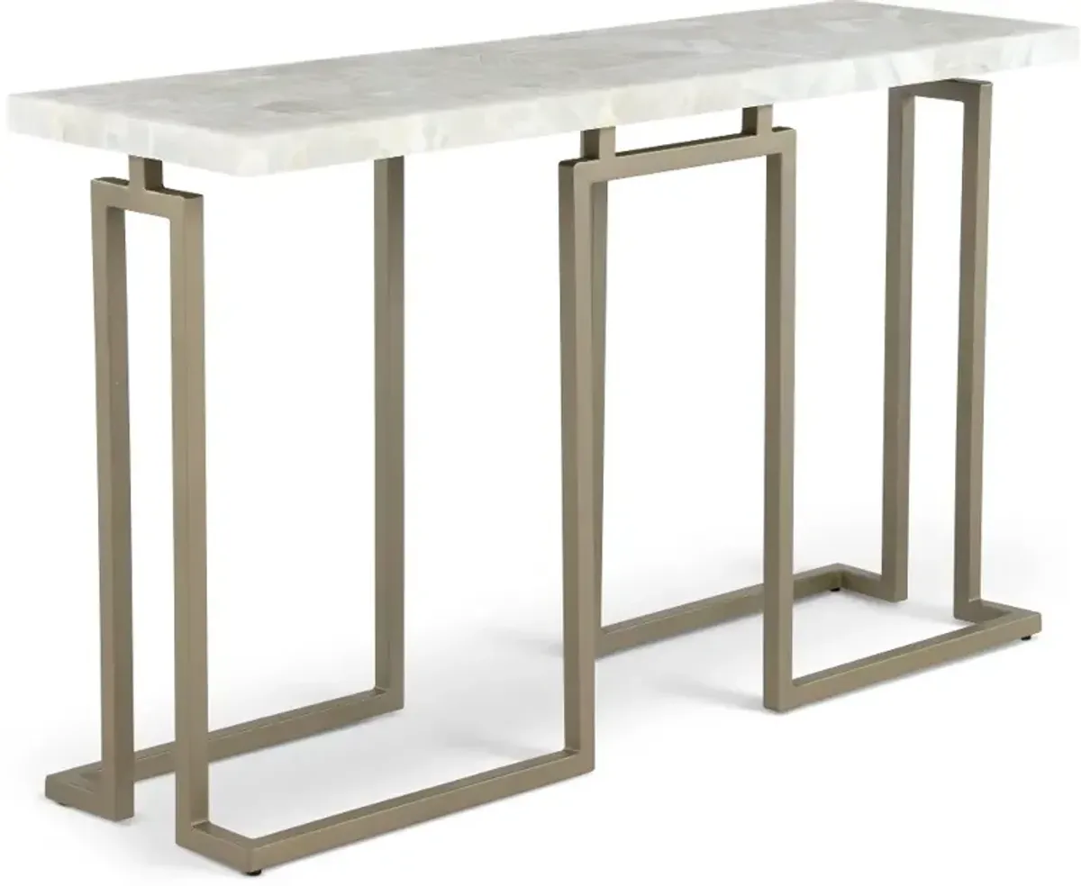 Manhattan Onyx and Gold Sofa Table