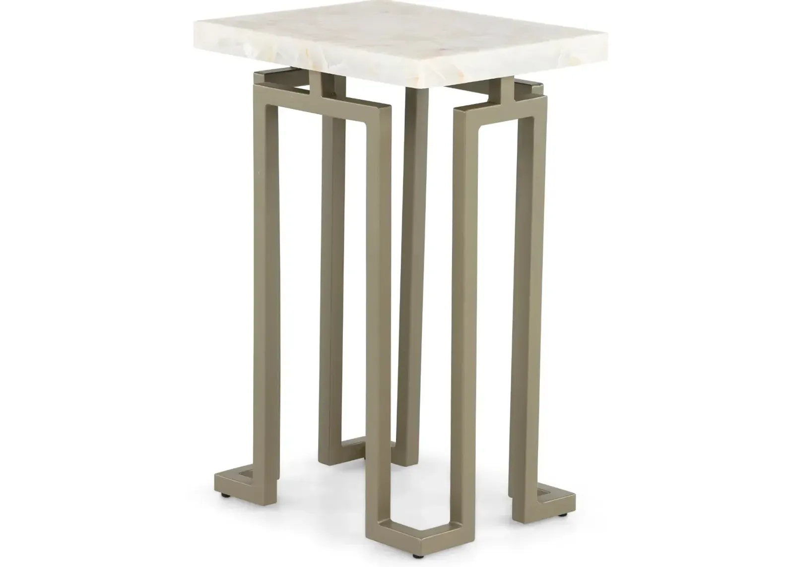 Manhattan Onyx and Gold Chairside Table